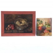 TWO VINTAGE DECORATIVE FRUIT S