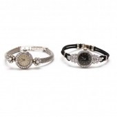 TWO VINTAGE DIAMOND SET LADY'S