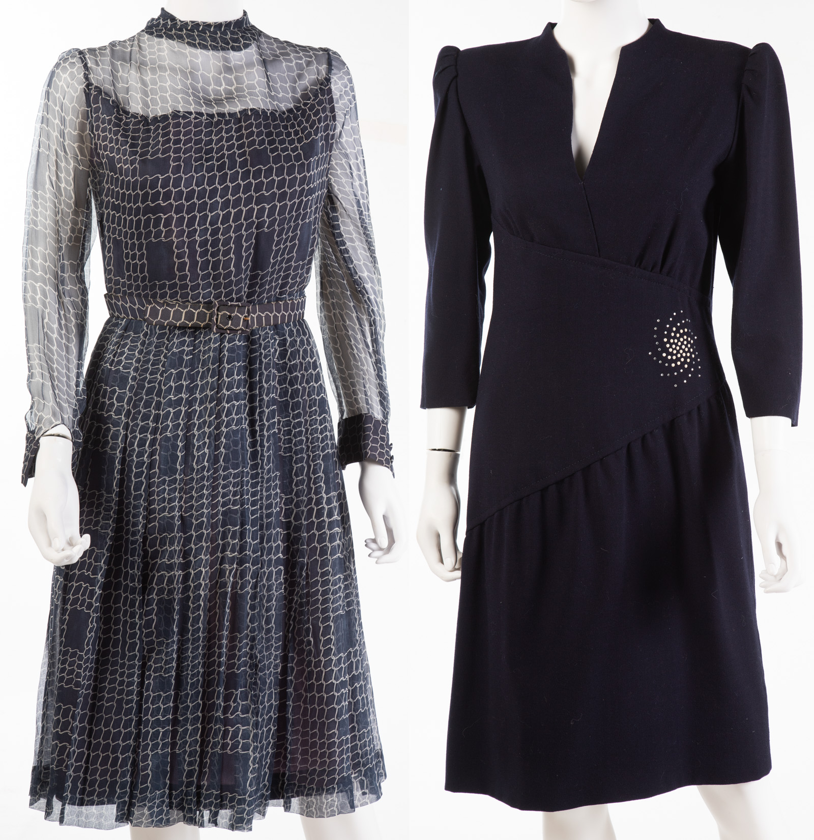 TWO VINTAGE DRESSES including a