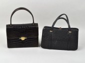 TWO VINTAGE EXOTIC SKIN PURSES