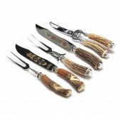 TWO VINTAGE GERMAN CASED STAG
