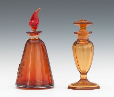 Two Vintage Glass Perfume Bottles A