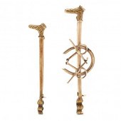 TWO VINTAGE GOLD EQUESTRIAN MO