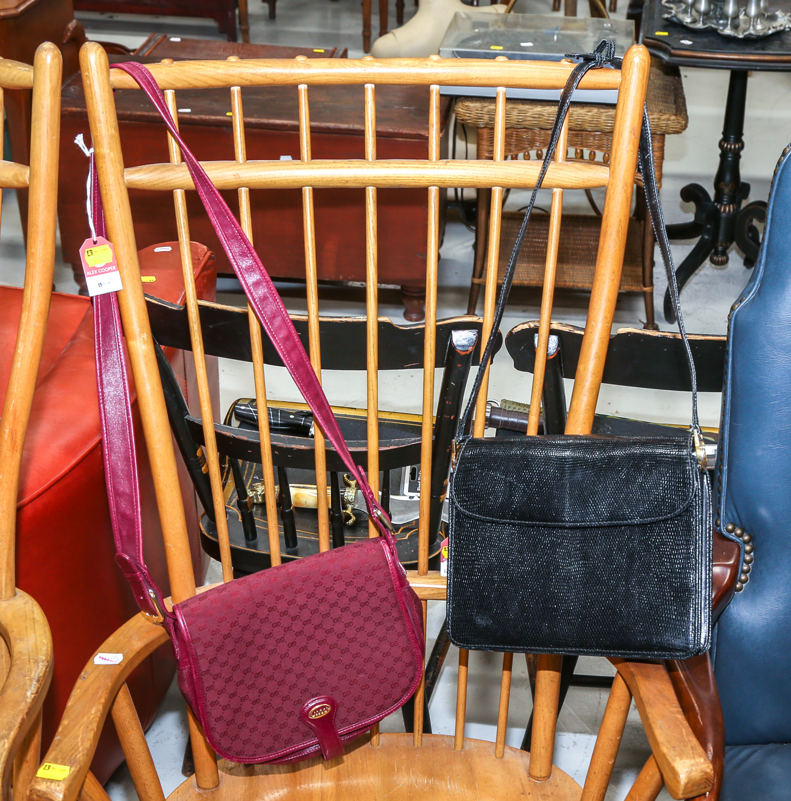 TWO VINTAGE GUCCI HANDBAGS A