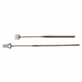 TWO VINTAGE IRON FISHING GIGS