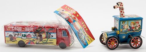 TWO VINTAGE JAPANESE CIRCUS TOYSTwo