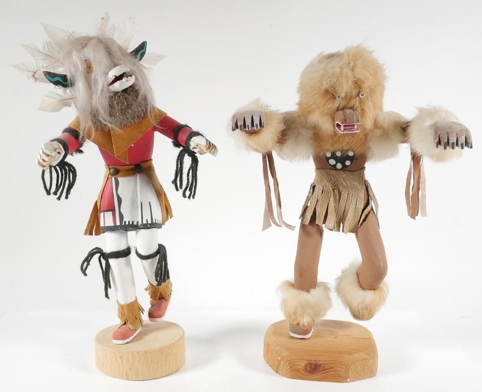 TWO VINTAGE KACHINA DOLLSTwo large,