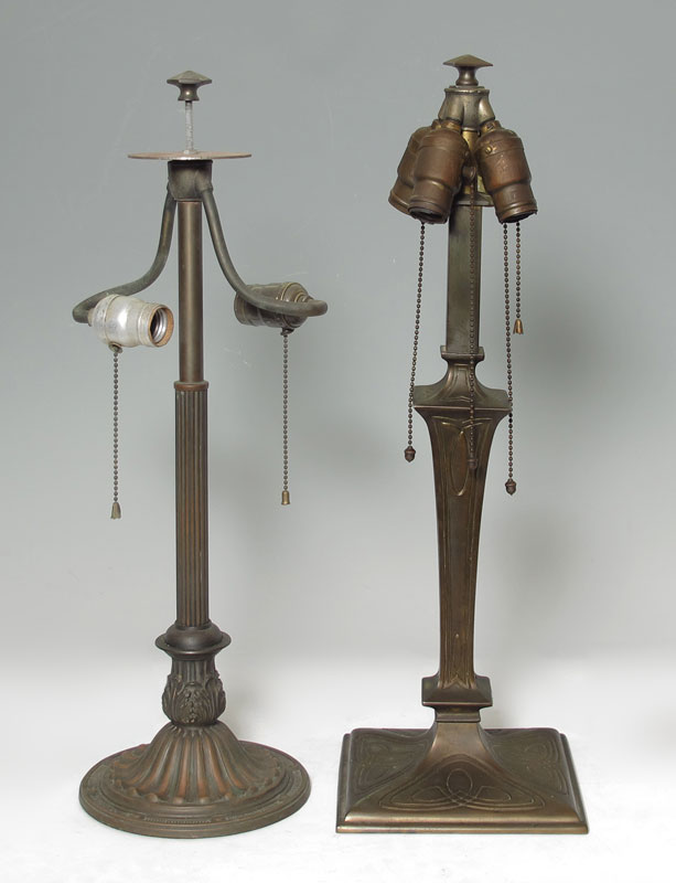 TWO VINTAGE LAMP BASES: To