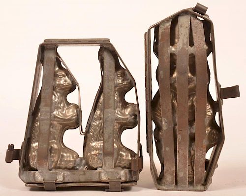 TWO VINTAGE LARGE RABBIT CANDY