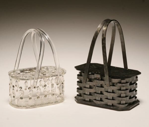 Two vintage lucite handbags, one by