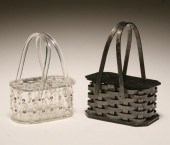 Two vintage lucite handbags, o