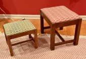 Two vintage mahogany benches w