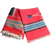TWO VINTAGE MEXICAN BLANKET WE