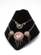 TWO VINTAGE MICRO MOSAIC NECKL