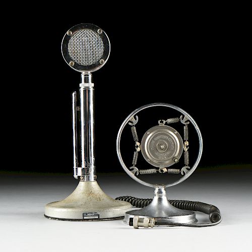 TWO VINTAGE MICROPHONES, SHURE