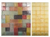 TWO VINTAGE MODERNIST ACRYLIC