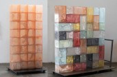 TWO VINTAGE MODERNIST ACRYLIC
