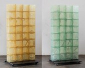 TWO VINTAGE MODERNIST ACRYLIC