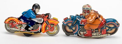 TWO VINTAGE MOTORCYCLE TOYSTwo