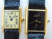 TWO VINTAGE MUST DE CARTIER VE