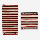 TWO VINTAGE NAVAJO WOOL SADDLE
