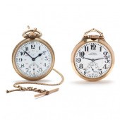 TWO VINTAGE OPEN FACE POCKET W