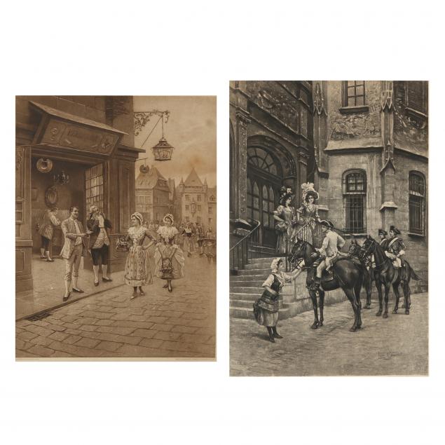 TWO VINTAGE PHOTOGRAVURES AFTER
