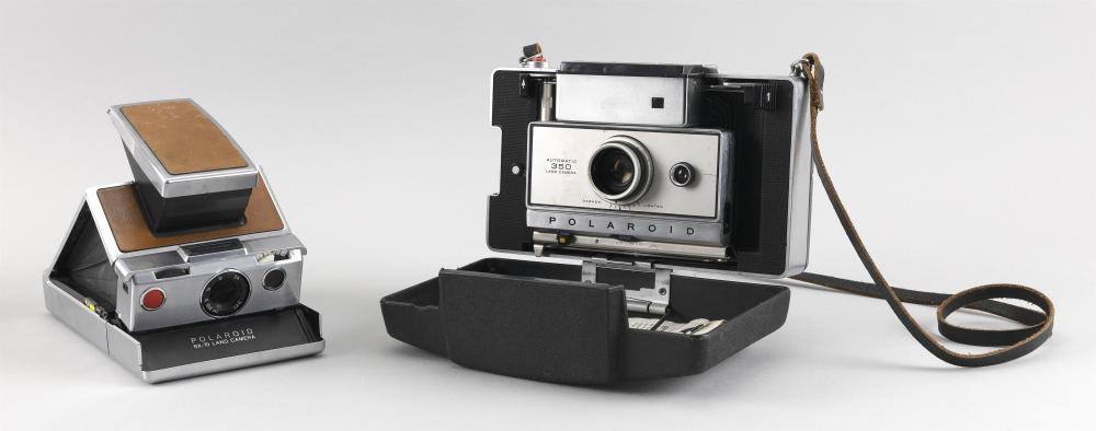TWO VINTAGE POLAROID LAND