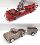 TWO VINTAGE PRESSED STEEL TOYS