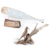 TWO VINTAGE PRIMITIVE MARINE S