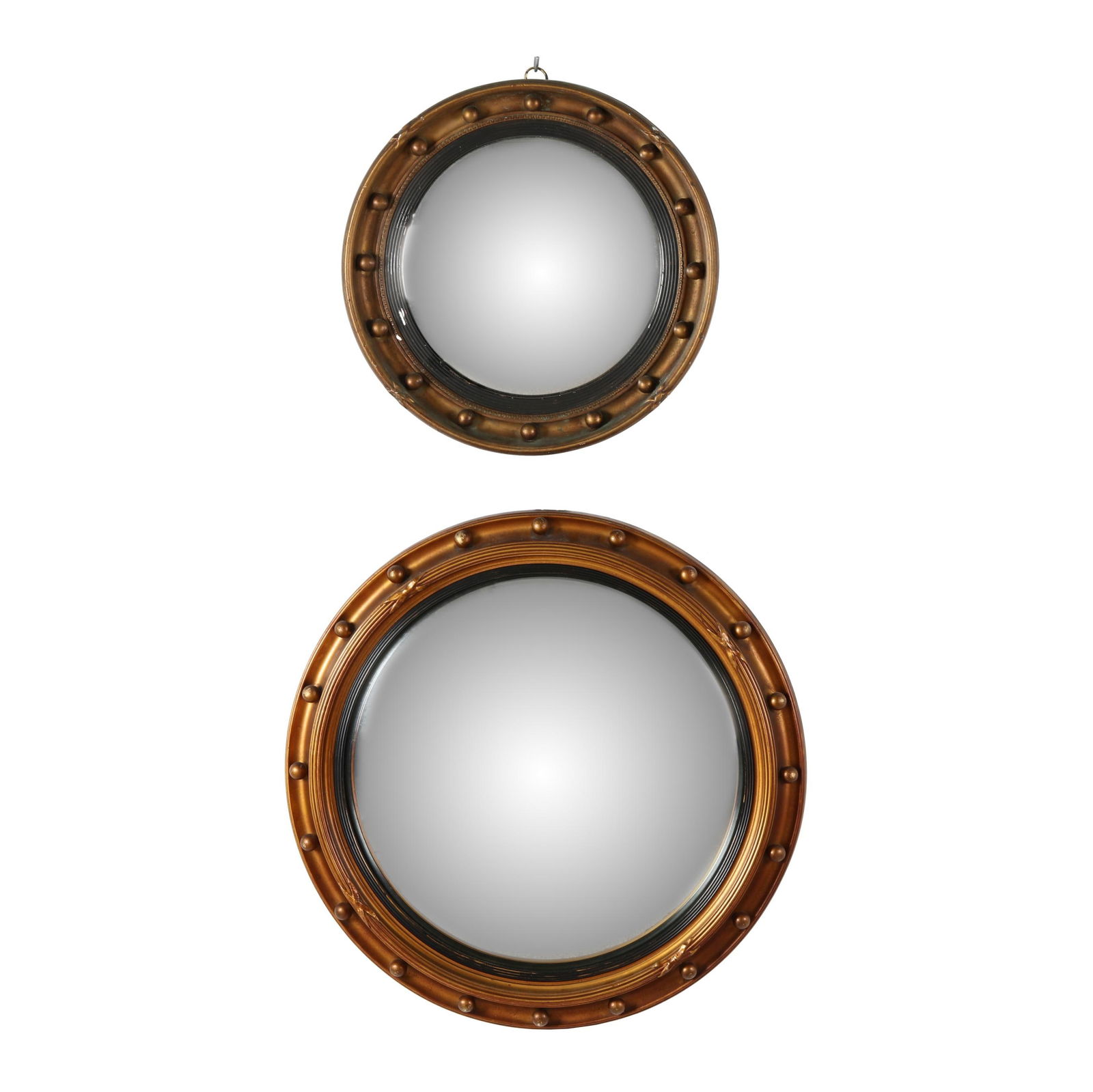 TWO VINTAGE REGENCY STYLE CONVEX