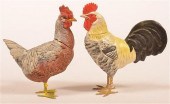 TWO VINTAGE ROOSTER CANDY CONT