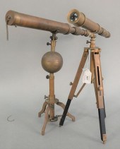 TWO VINTAGE SMALL BRASS TELESC