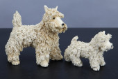 TWO VINTAGE SPAGHETTI PORCELAI