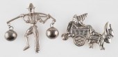TWO VINTAGE STERLING SILVER ME