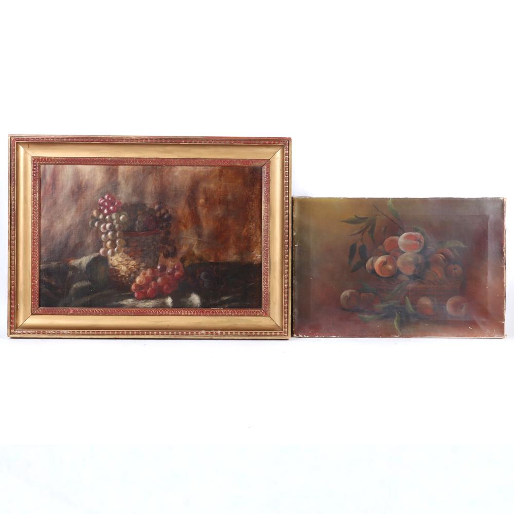 TWO VINTAGE STILL LIFE FRUIT