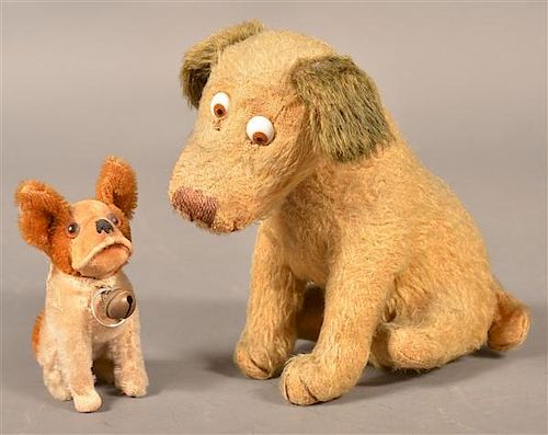 TWO VINTAGE STUFFED DOG TOYS.Two