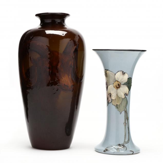 TWO VINTAGE WELLER POTTERY VASES