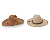 TWO VINTAGE WESTERN COWBOY HAT