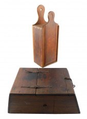 TWO VINTAGE WOODEN BOXES, THE