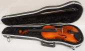 TWO VIOLINS WITH CARRYING CASE