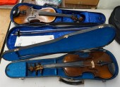 TWO VIOLINS WITH HARDSHELL CAS
