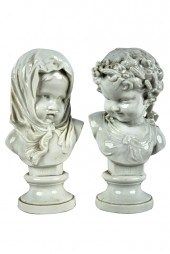 TWO VION & BAURY PORCELAIN BUS