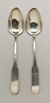 Two Vogler coin silver spoons: