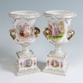 TWO VOIT SITZENDORF GERMAN PED