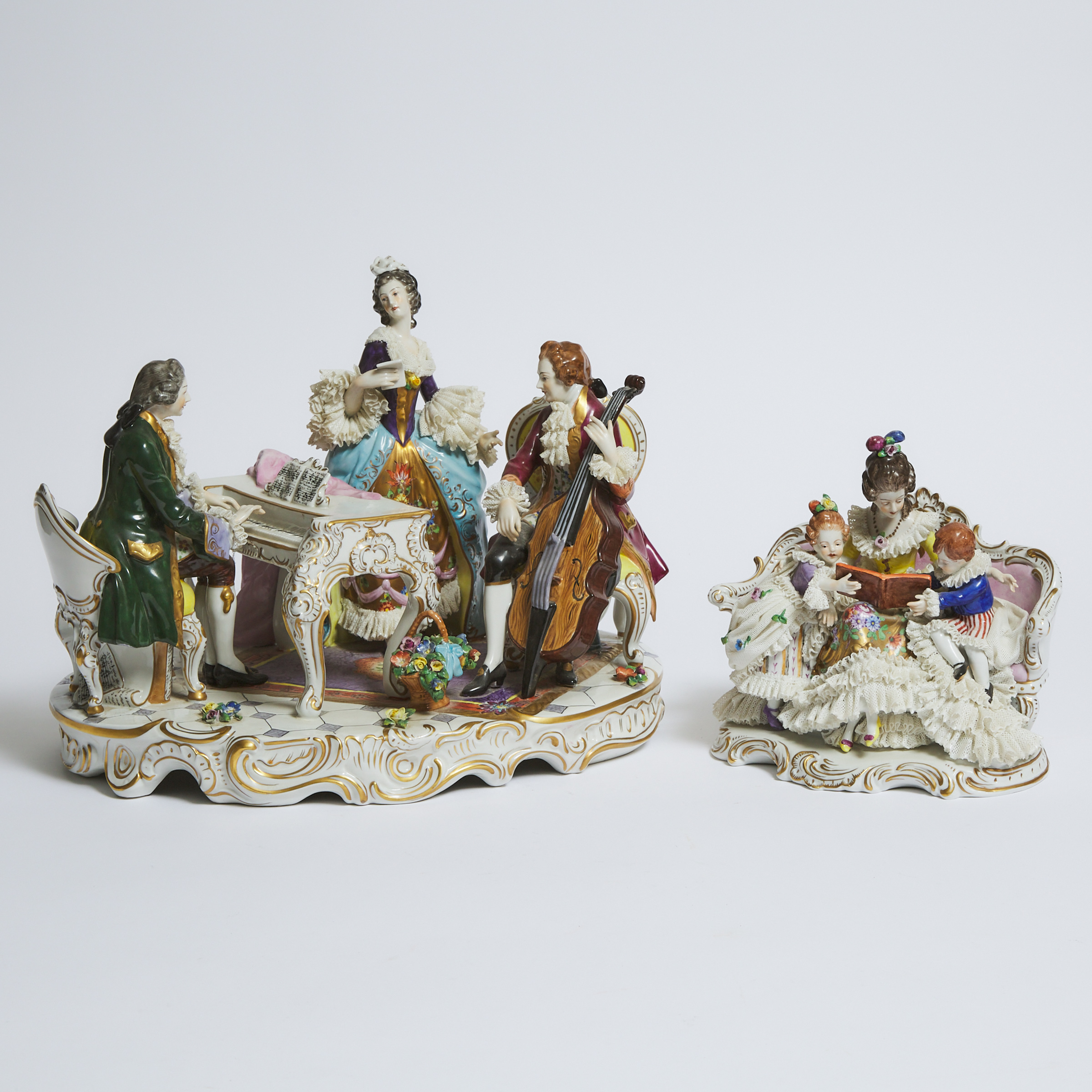 Two Volkstedt Figure Groups, 20th