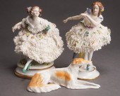 TWO VOLKSTEDT GERMAN PORCELAIN