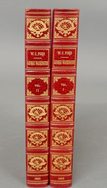 Two volume set with half calf