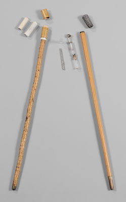 Two Walking Sticks one with