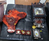TWO WALL-MOUNTED CLOCKS; WEATH